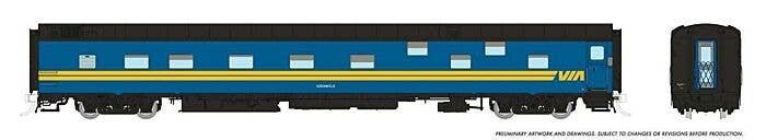 Duplex Sleeper - Ready to Run - Super Continental Line(TM) -- VIA Rail Canada 1118 `Egerton` (blue, yellow, black), HO, Rapido T