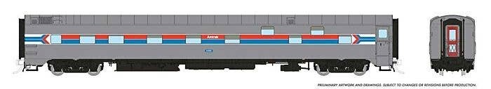 Duplex Sleeper - Ready to Run - Super Continental Line(TM) -- Amtrak 2402 (Phase 1, silver, red, blue, white, Arrow Logo), HO, R