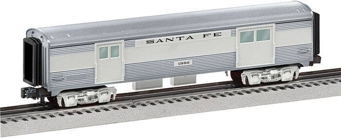 Baggage Car w/Fluted Sides - 3-Rail - Ready to Run -- Santa Fe 1386 (silver), O, Lionel 684724