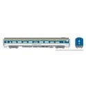 CC&F Lightweight Coach - Ready to Run - Super Continental Line(TM) -- Delaware & Hudson 34 (gray, blue, yellow), HO, Rapido Trai