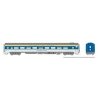 CC&F Lightweight Coach - Ready to Run - Super Continental Line(TM) -- Delaware & Hudson 34 (gray, blue, yellow), HO, Rapido Trai