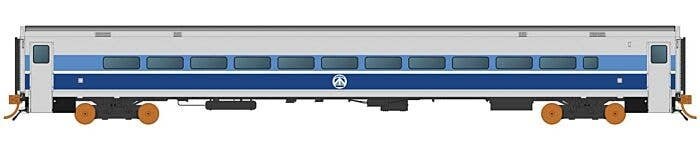 Comet Commuter Coach - Ready to Run -- AMT Montreal No Number (silver, blue), HO, Rapido Trains Inc 128503