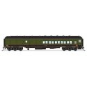 Heavyweight Coach-Baggage-Combine - Ready to Run -- Canadian National 7185 (1950s Scheme, green, black, yellow), HO, Broadway Li