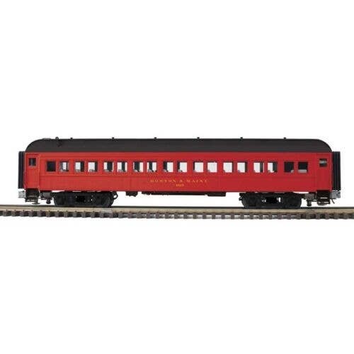 60′ Heavyweight Coach - 3-Rail - Ready to Run - Trainman(R) -- Boston & Maine (maroon, black), O, Atlas O 2001147