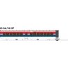 UAC TurboTrain Add-On Coach (2022 Ver.) - Ready to Run -- Amtrak (Late Scheme, white, red, blue), HO, Rapido Trains Inc 203104