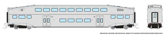 Bilevel Commuter Coach - Ready to Run -- Undecorated Coach Late Version (Series IV), N, Rapido Trains Inc 546097