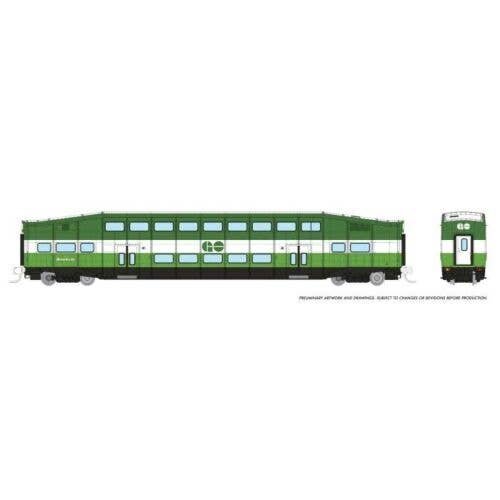 Bilevel Commuter Coach - Ready to Run -- GO/Metrolinx (green, white), N, Rapido Trains Inc 546018A