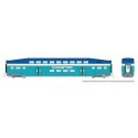 Bilevel Commuter Coach - Ready to Run -- Coaster Set (Early Scheme, blue, teal, white), N, Rapido Trains Inc 546012A