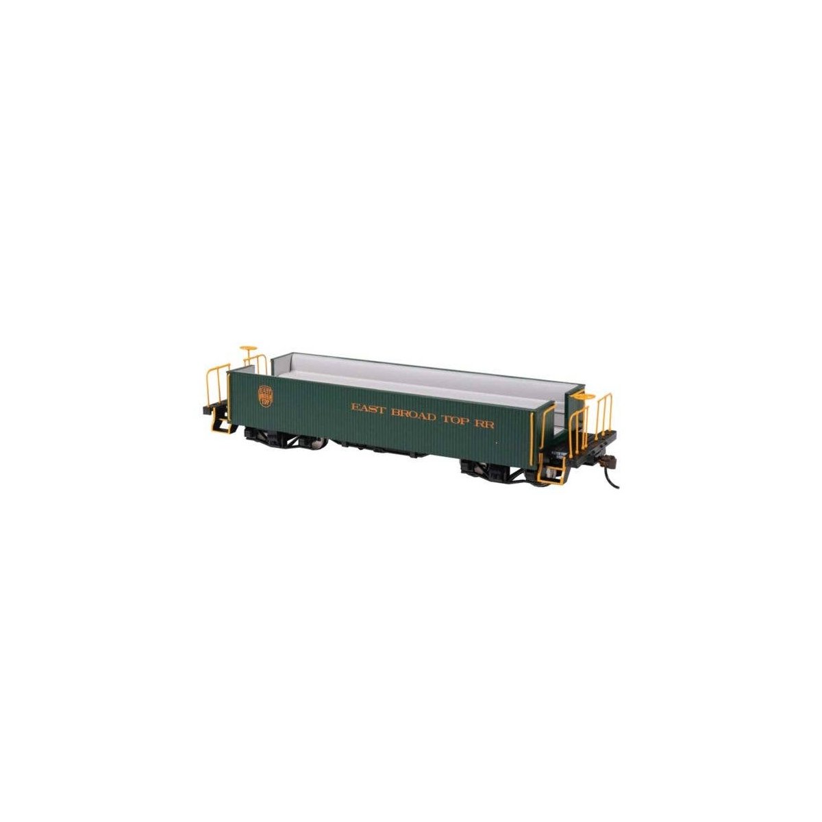 Wood Gondola-Style Excursion Car - Ready to Run - Spectrum(R) -- East Broad Top (green), On30, Bachmann Industries 26033