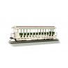 Jackson Sharp Open-Sided Excursion Car - Ready to Run - Silver Series(R) -- Amusement Park (cream, green), HO, Bachmann Industri