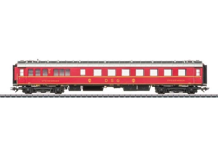 Type WR4u(e) Diner- 3-Rail - Ready to Run -- German Federal Railroad DB (Era IIIb, red, silver), HO, Marklin, Inc 42530
