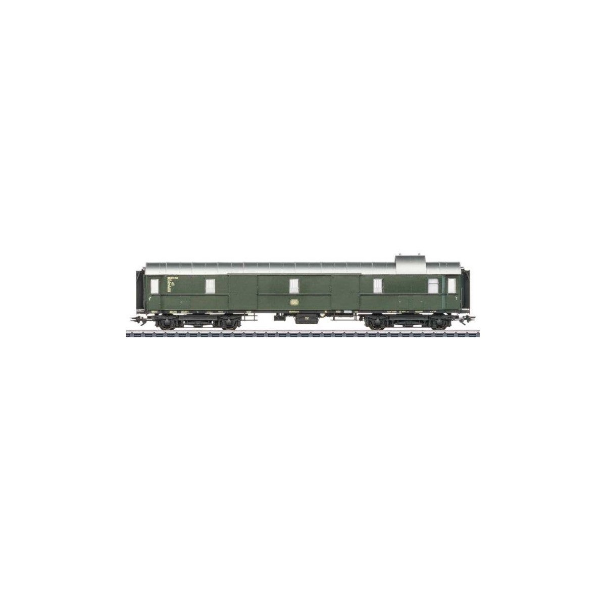 Type Pw4ue Baggage Car - 3-Rail - Ready to Run -- German Federal Railroad DB (Era IIIb, green, silver), HO, Marklin, Inc 42540