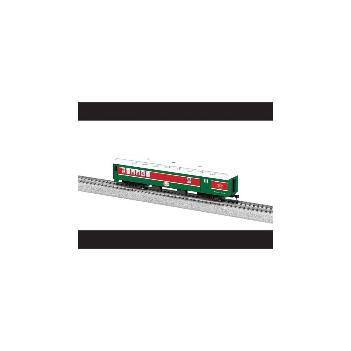 Heavyweight Combine - Ready to Run -- North Pole Central (green, red, white), HO, Lionel 2455200