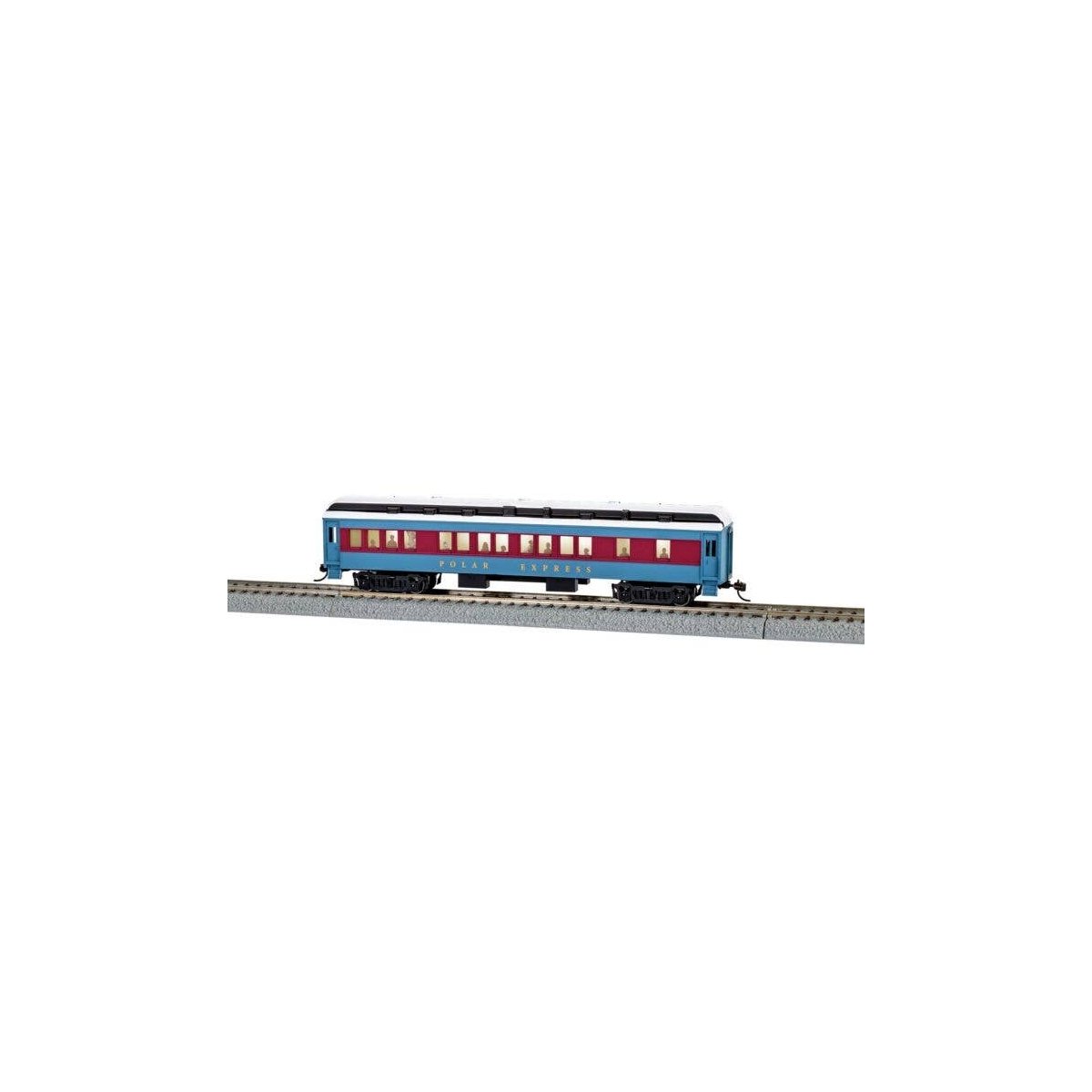 Heavyweight Coach - Ready to Run -- The Polar Express (blue, red), HO, Lionel 2054510