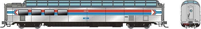 SP 3/4 Dome Lounge Smooth Sides - Ready to Run -- Amtrak 9372 (Phase 1, silver, red, blue, white), N, Rapido Trains Inc 575012