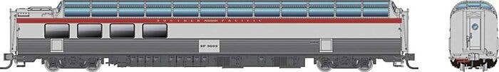 SP 3/4 Dome Lounge Fluted Sides - Ready to Run -- Southern Pacific 3603 (silver, red), N, Rapido Trains Inc 575006