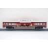 Mid-Train Dome Car - Ready-to-Run - 2023 Christmas Car -- North Pole & Southern (Santa maroon, red, white `Carol of Bells`), HO,