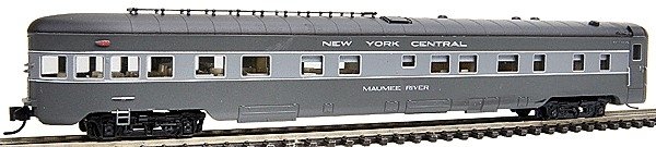 2-1-1 Observation-Buffet-Lounge - Ready to Run -- New York Central - 1946 Post-War (2-Tone Gray), N, Intermountain Railway Compa