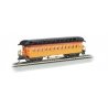 Old Time Wood Coach with Round-End Clerestory Roof - Ready to Run -- Western & Atlantic (yellow, red, black), HO, Bachmann Indus