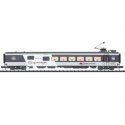 Type WR Mark III EuroCity Dining Car - Ready to Run - Minitrix -- Swiss Federal Railways (Era V 2000, gray, white, red), N, Trix