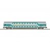 Type DABz 755 Bi-Level 1st & 2nd Class Commuter Coach - Ready to Run -- German Railroad DB AG (Era V 1993, mint green, gray), N,