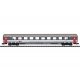 Type Bpm EuroCity Coach - Ready to Run - Minitrix -- Swiss Federal Railways (Era V 2000, gray, white, red), N, Trix 18443