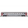 Type Bpm EuroCity Coach - Ready to Run - Minitrix -- Swiss Federal Railways (Era V 2000, gray, white, red), N, Trix 18443
