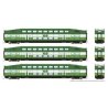 Bi-Level Commuter 3-Coach Set - Ready to Run -- Go Transit/Metrolinx Set 3 2413, 2437, 2454 (green, white), HO, Rapido Trains In