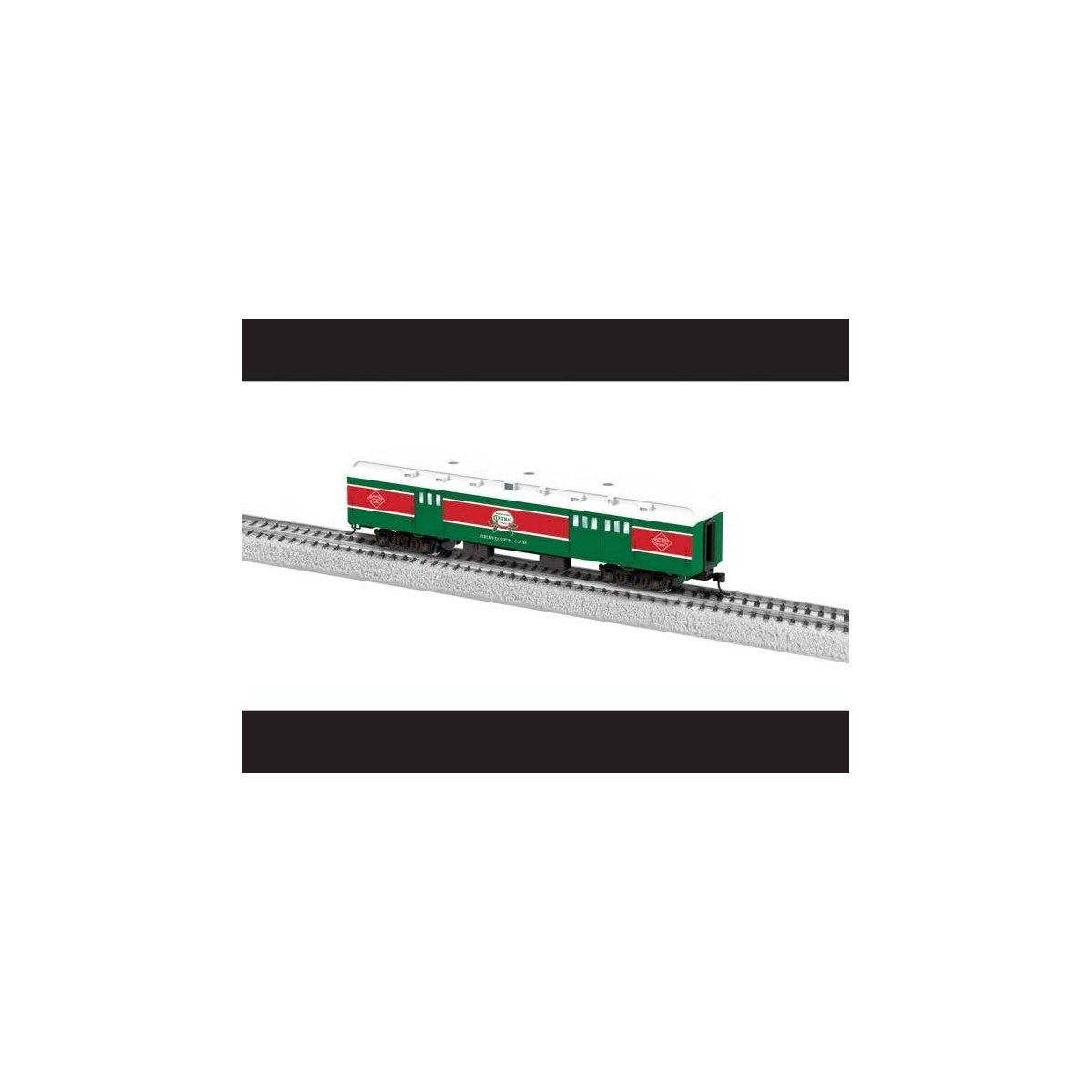 Heavyweight Baggage - Ready to Run -- North Pole Central (green, red, white), HO, Lionel 2455190