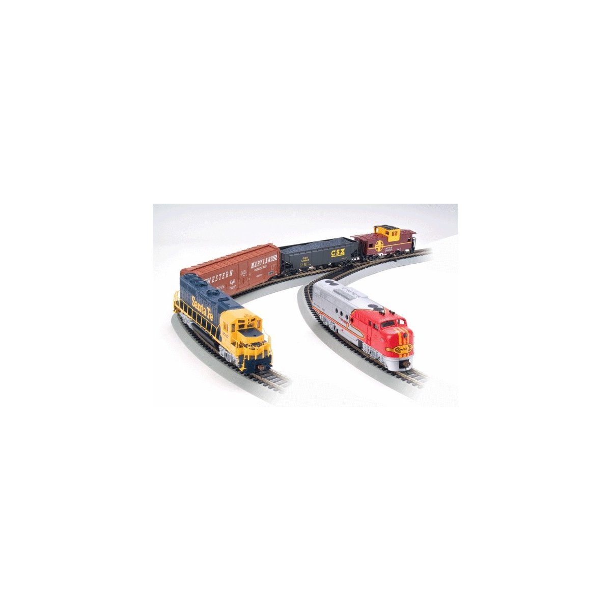 Digital Commander Train Set - E-Z Command(R) -- Santa Fe, HO, Bachmann Industries 501