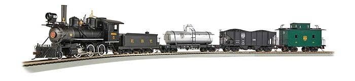 East Broad Top Freight Train Set - Standard DC - Spectrum(R) -- 2-6-0 5, 3 Cars E-Z Track(R) Oval, Speed Controller, On30, Bachm