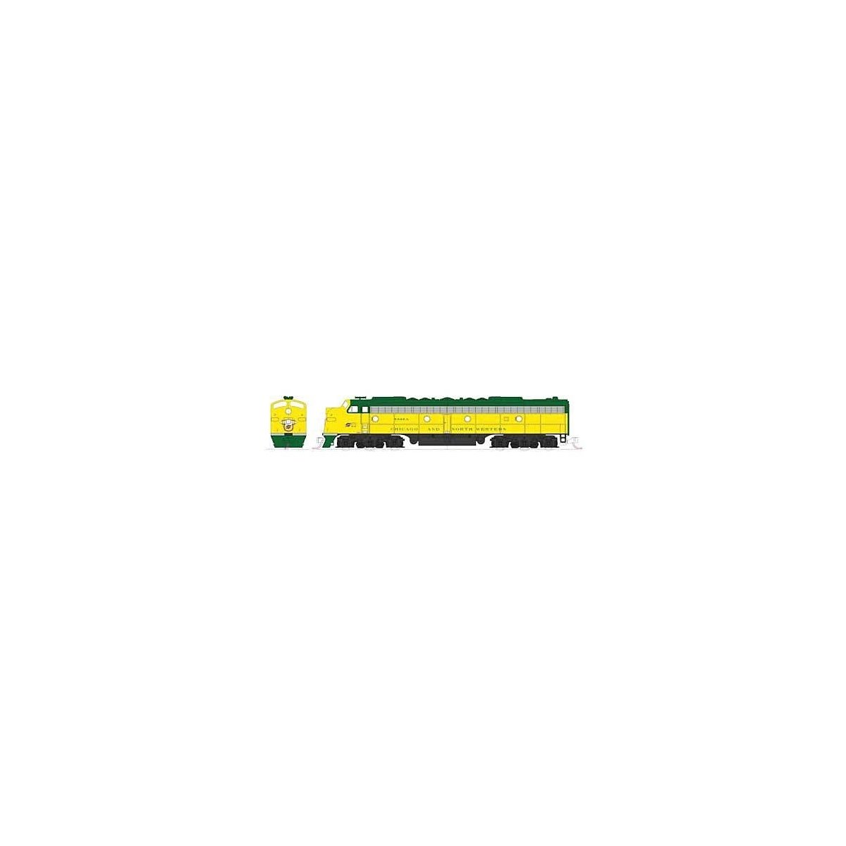 CNW `400` EMD E8A and 5-Car Train-Only Set - LokSound and DCC -- Chicago & North Western (yellow, green), N, Kato USA Inc 106104
