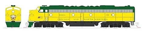CNW `400` EMD E8A and 5-Car Train-Only Set - LokSound and DCC -- Chicago & North Western (yellow, green), N, Kato USA Inc 106104