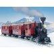 Train Starter Set - Standard DC -- Christmas Express (Locomotive, 2 Coaches Nativity Scenes red, black), G, LGB 72308