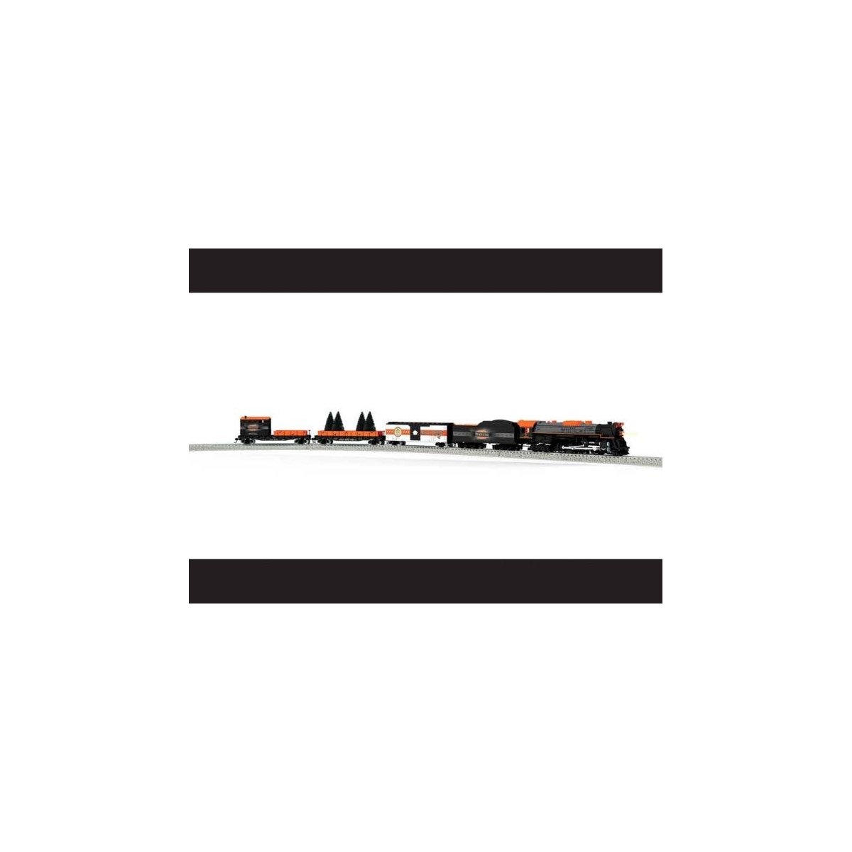 Halloween ELX Train Set - LionChief DC, DCC, Bluetooth -- 2-8-4 Berkshire, 3 Cars, FasTrack Oval, Remote Controller, HO, Lionel 