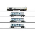 Kerosene Transport Train Set - 3-Rail - Digital, Sound, Smoke -- Euro Cargo Rail 247 047-4 Class 77 Diesel, 3 GATX Zans Tank Car