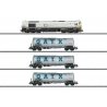 Kerosene Transport Train Set - 3-Rail - Digital, Sound, Smoke -- Euro Cargo Rail 247 047-4 Class 77 Diesel, 3 GATX Zans Tank Car