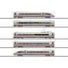 ICE 4 Class 412/812 5-Car Train-Only Set - 3-Rail - Sound and Digital -- German Railroad DB AG (Era VI 2019, white, red, gray), 