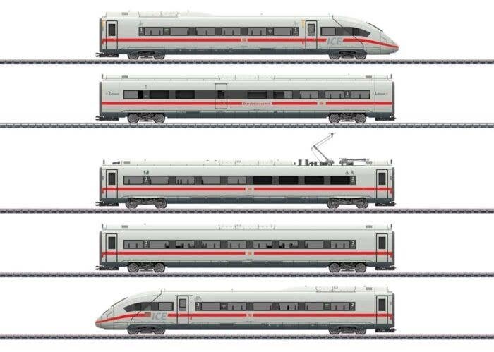 ICE 4 Class 412/812 5-Car Train-Only Set - 3-Rail - Sound and Digital -- German Railroad DB AG (Era VI 2019, white, red, gray), 