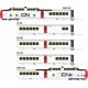 UAC TurboTrain 5-Car Passenger Train-Only Set (2022 Ver.) - Sound & DCC Equipp -- Canadian National 126-201-256-228-151 (white, 