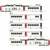 UAC TurboTrain 5-Car Passenger Train-Only Set (2022 Ver.) - Sound & DCC Equipp -- Canadian National 126-201-256-228-151 (white, 