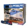 Amtrak P42 Superliner Starter Set - Standard DC -- Amtrak 108 (50th PhaseVI) Viewliner Baggage, 2 Superliners, Unitrack Oval,, H