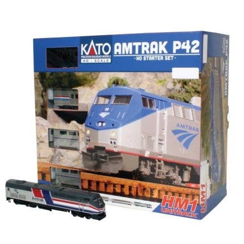 Amtrak P42 Superliner Starter Set - Standard DC -- Amtrak 160 (50th Phase III) Viewliner Bag, 2 Superliner, Unitrack Oval, Pac, 