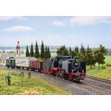 Short Haul Class 24 Freight Starter Set - 3-Rail - Sound and Digital -- German Federal Railroad DB 2-6-0, 3-Cars, 73 x 30′ Tra
