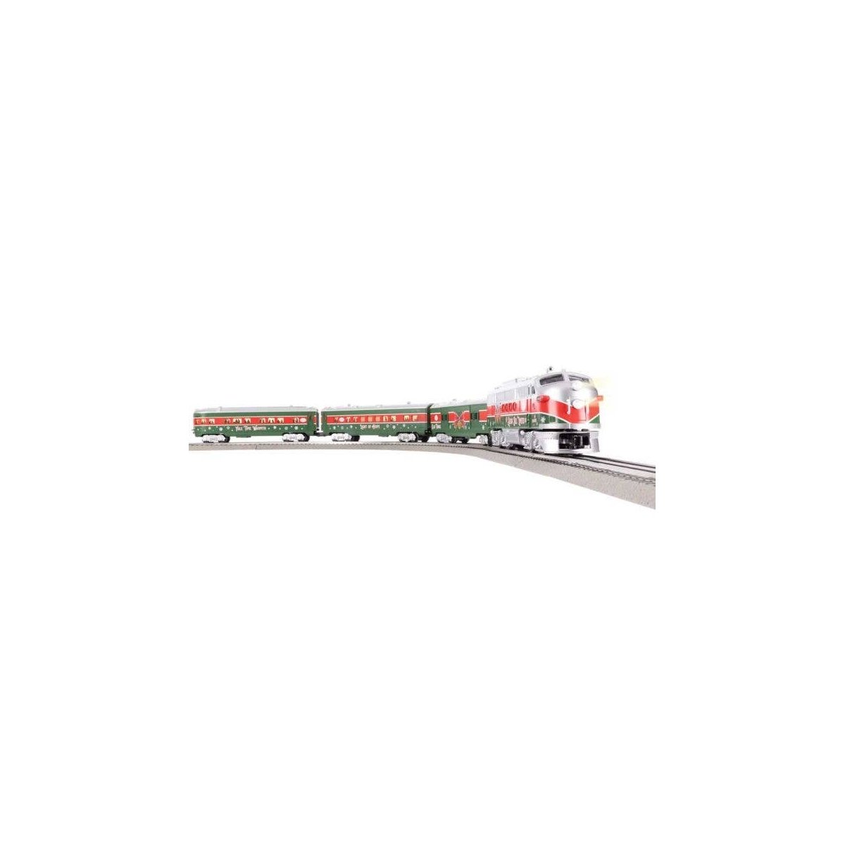 Sleigh Bell Limited Passenger Set - 3-Rail - Lionchief Sound and Control -- EMD FT-A, 3 Cars, FasTrack Oval, Controller, Remote,