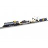 Navy Set - 3-Rail - LionChief Bluetooth 5.0 Sound & Control -- Alco RS3, 3 Cars, FasTrack Oval, Remote Controller, O, Lionel 252