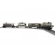 Army Freight Train Set - 3-Rail - LionChief Sound & Control -- Alco RS3, 3 Cars, FastTrack Oval, Power Pack, Remote Controller, 