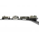 Army Freight Train Set - 3-Rail - LionChief Sound & Control -- Alco RS3, 3 Cars, FastTrack Oval, Power Pack, Remote Controller, 