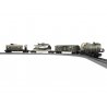 Army Freight Train Set - 3-Rail - LionChief Sound & Control -- Alco RS3, 3 Cars, FastTrack Oval, Power Pack, Remote Controller, 