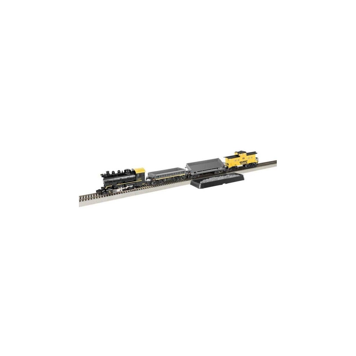 Gilbert Gravel Docksider Set - FlyerChief Sound & Control - American Flyer -- 0-6-0, 3 Cars, FastTrack Oval, Power Pack, Remote 